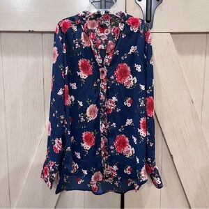 Kut from the Kloth Liliana Floral Blouse Size Medium